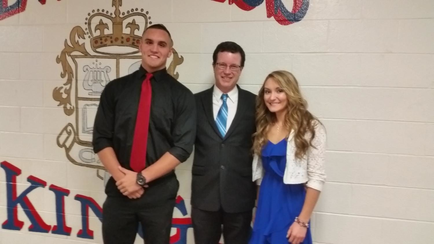 In+the+photo+are+two+of+Mr.+Engle%27s+AP+English+students+who+selected+him+this+year%3A+Shadd+McLochlin++and+Savanna+Thompson.+Both+were+honored+at+the+Latin+Honors+Banquet+on+Sunday.%2C+May+21.++Not+in+the+photo-+Olivia+Johnson
