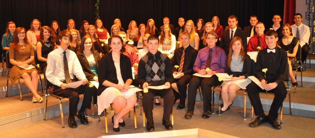 The NHS inductees above will be attending their first NHS meeting next week. 